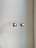 Elly’s 5A 11.7mm Edison Rose Pearls Earrings studs: Extreme luster Mirrored, S925 silver Classic minimalist earrings studs. daily office pearls earrings studs gift for her birthday anniversary holiday