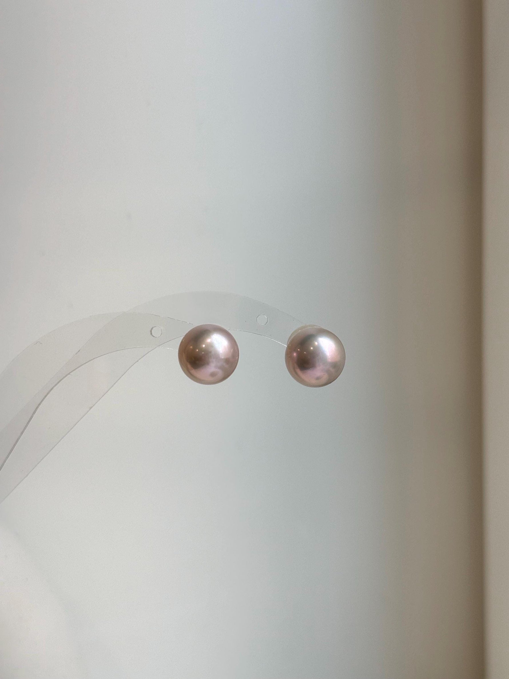 Elly’s 5A 11.7mm Edison Rose Pearls Earrings studs: Extreme luster Mirrored, S925 silver Classic minimalist earrings studs. daily office pearls earrings studs gift for her birthday anniversary holiday