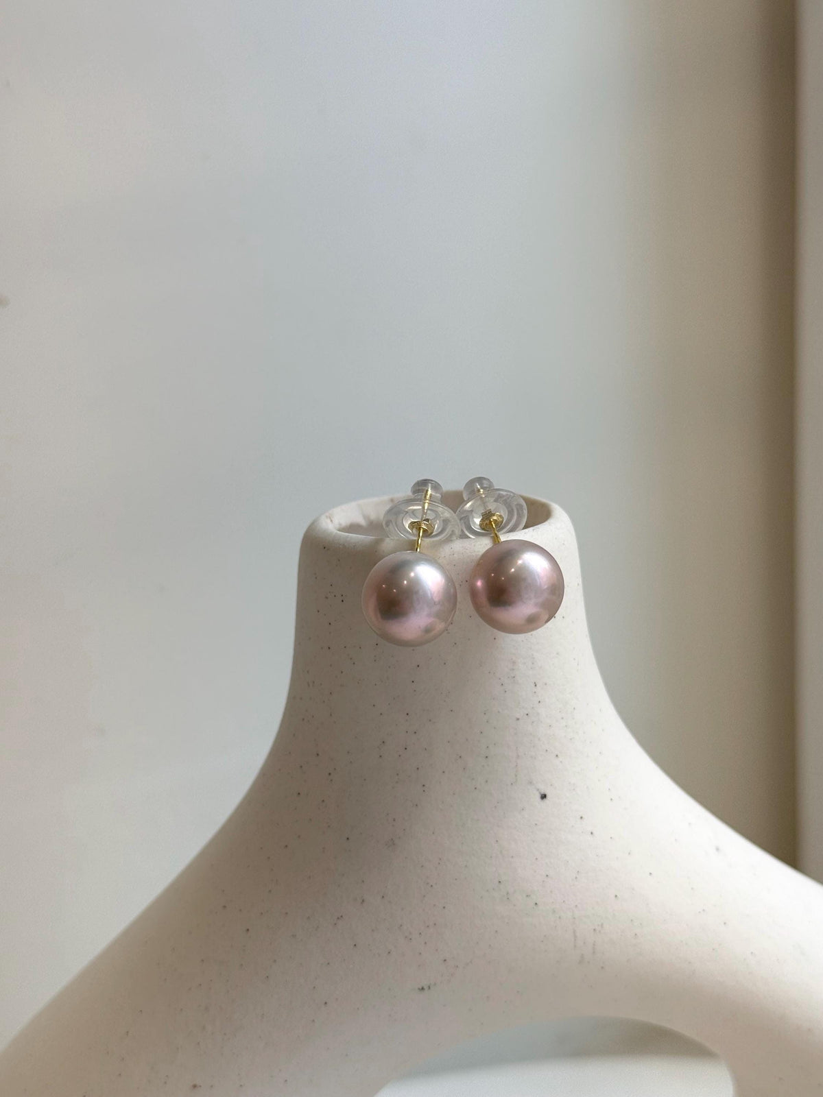 Elly’s 5A 11.7mm Edison Rose Pearls Earrings studs: Extreme luster Mirrored, S925 silver Classic minimalist earrings studs. daily office pearls earrings studs gift for her birthday anniversary holiday