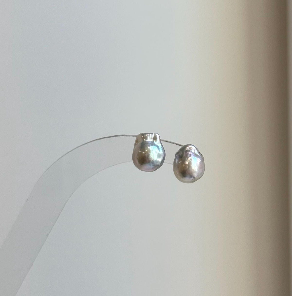 Elly’s 8.3x9.9mm Akoya ocean Tail pearls Earrings studs: Extreme luster mirrored, s925 silver earrings. Pearl jewelry idea. gift for her