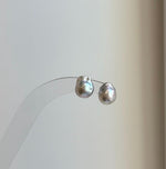 Elly’s 8.3x9.9mm Akoya ocean Tail pearls Earrings studs: Extreme luster mirrored, s925 silver earrings. Pearl jewelry idea. gift for her