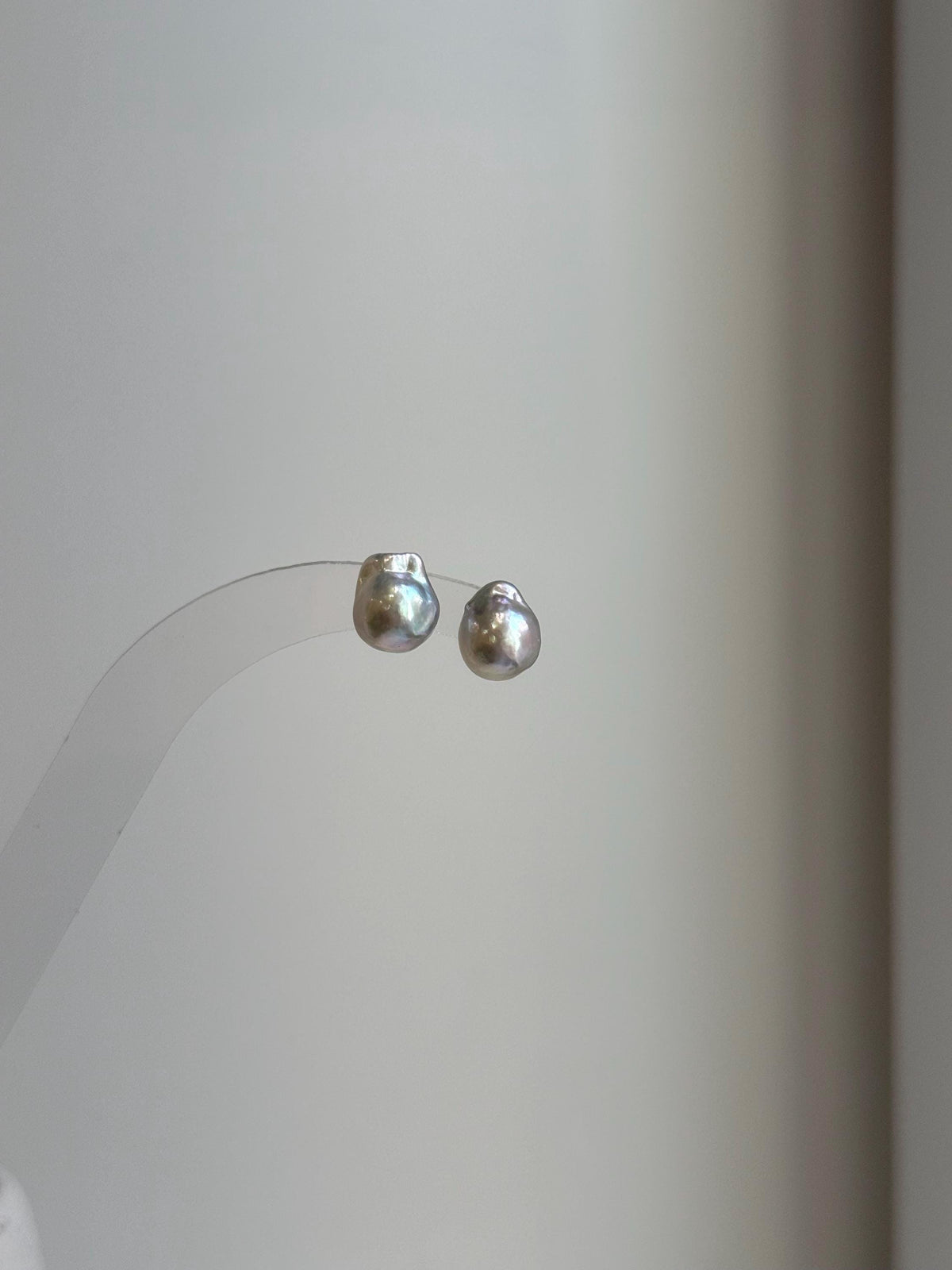 Elly’s 8.3x9.9mm Akoya ocean Tail pearls Earrings studs: Extreme luster mirrored, s925 silver earrings. Pearl jewelry idea. gift for her