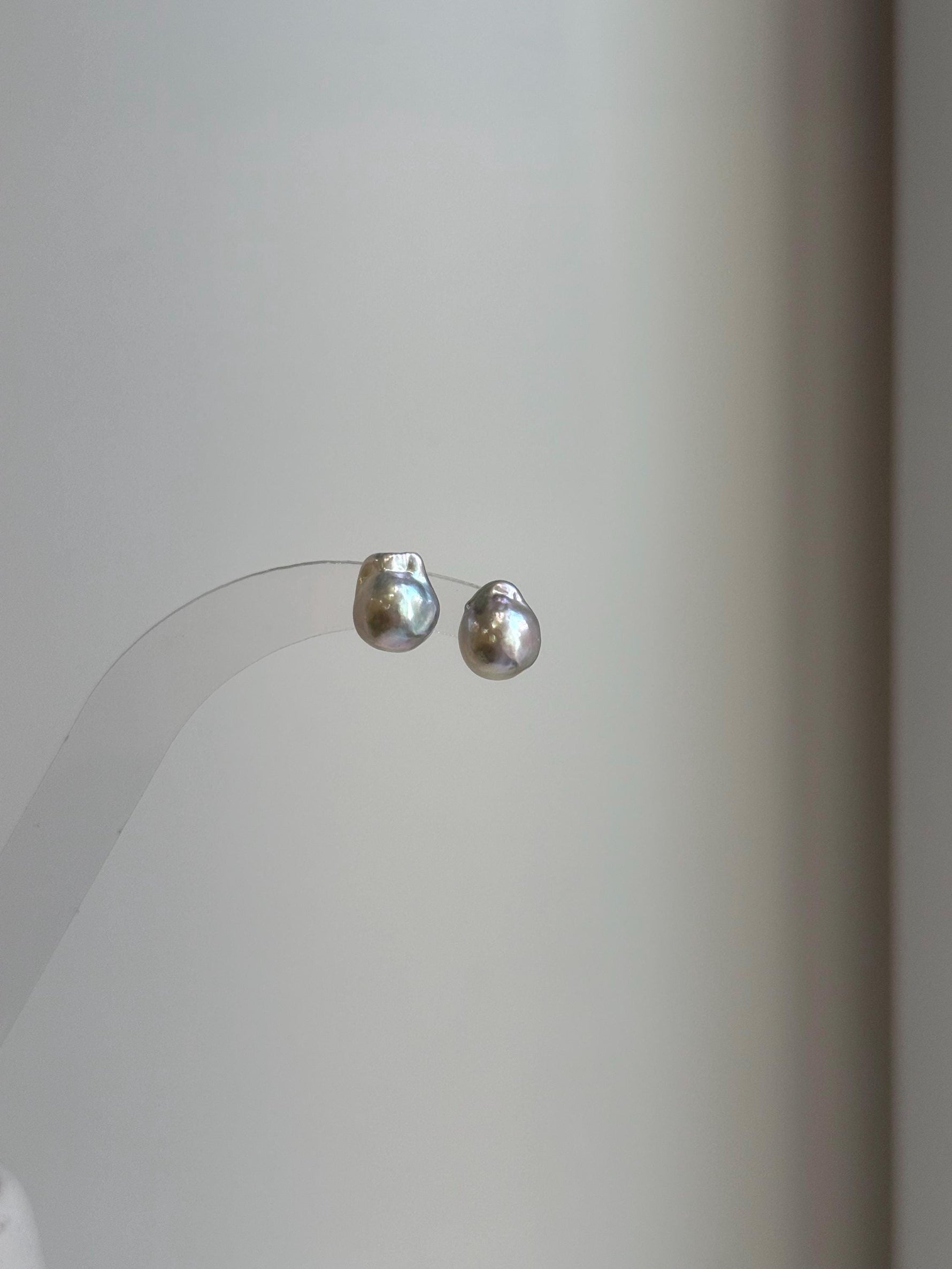 Elly’s 8.3x9.9mm Akoya ocean Tail pearls Earrings studs: Extreme luster mirrored, s925 silver earrings. Pearl jewelry idea. gift for her
