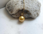 Elly’s 14.2mm Au750 18K Gold Huge Genius South Sea deep Golden Ocean Pearl Pendant: Extreme luster mirrored effect, 18k real gold pendant. elegant golden pearl pendant for her anniversary