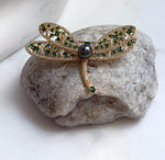 Elly’s 9.4mm Tahitian peacock Ocean Dragonfly Brooch Pendant 2in1: Extreme Luster mirrored,7.5x5cm, gift for her