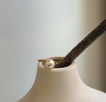 Elly’s 8.1mm Akoya ivory ocean pearl Ring: Extreme luster mirrored, s925 silver adjustable ring. Pearl Jewelry Idea. gift for her anniversary