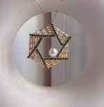 Elly’s White Pearl Vintage Brooch Pendant 2in1: Extreme luster mirrored,  8.2mm, 4.5cm dia. gift for her birthday