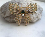 Elly’s White Pearl butterfly Brooch Pendant 2in1: Extreme luster mirrored,  4.5mm, 5.3x4.5cm, gift for her