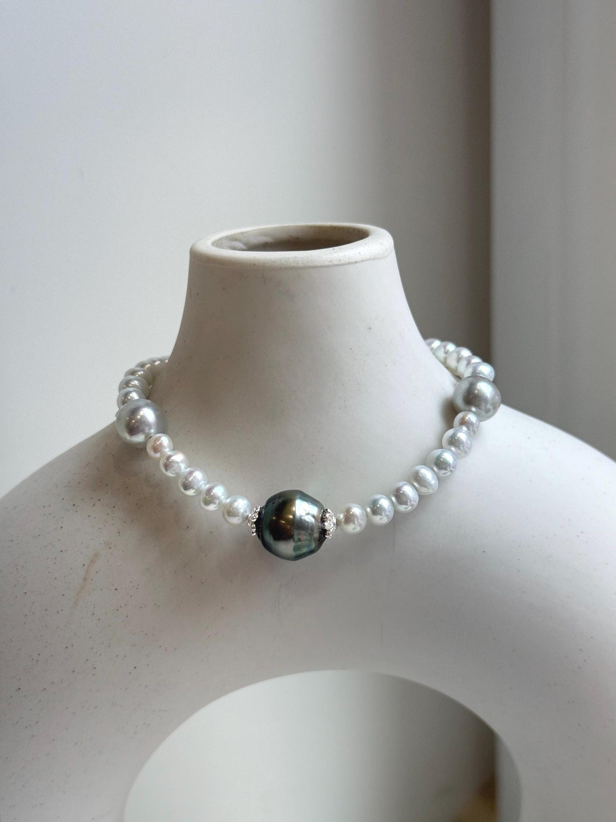 Elly’s Set 11.2mm Tahitian ocean Freshwater white pearls bracelet:Extreme luster mirrored, 7.3”, S925 silver bracelet. gift for her daily office bracelet