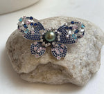 Elly’s Tahitian peacock green Ocean Pearl Butterfly Brooch pendant 2in1: Extreme luster mirrored, 10mm, 6x4cm, gift for her birthday