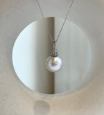 Elly’s 15mm Huge Edison Blue silver Pearl Pendant: Strong luster, 2.7cm, s925 silver minimalist pendant necklace set. gift for her