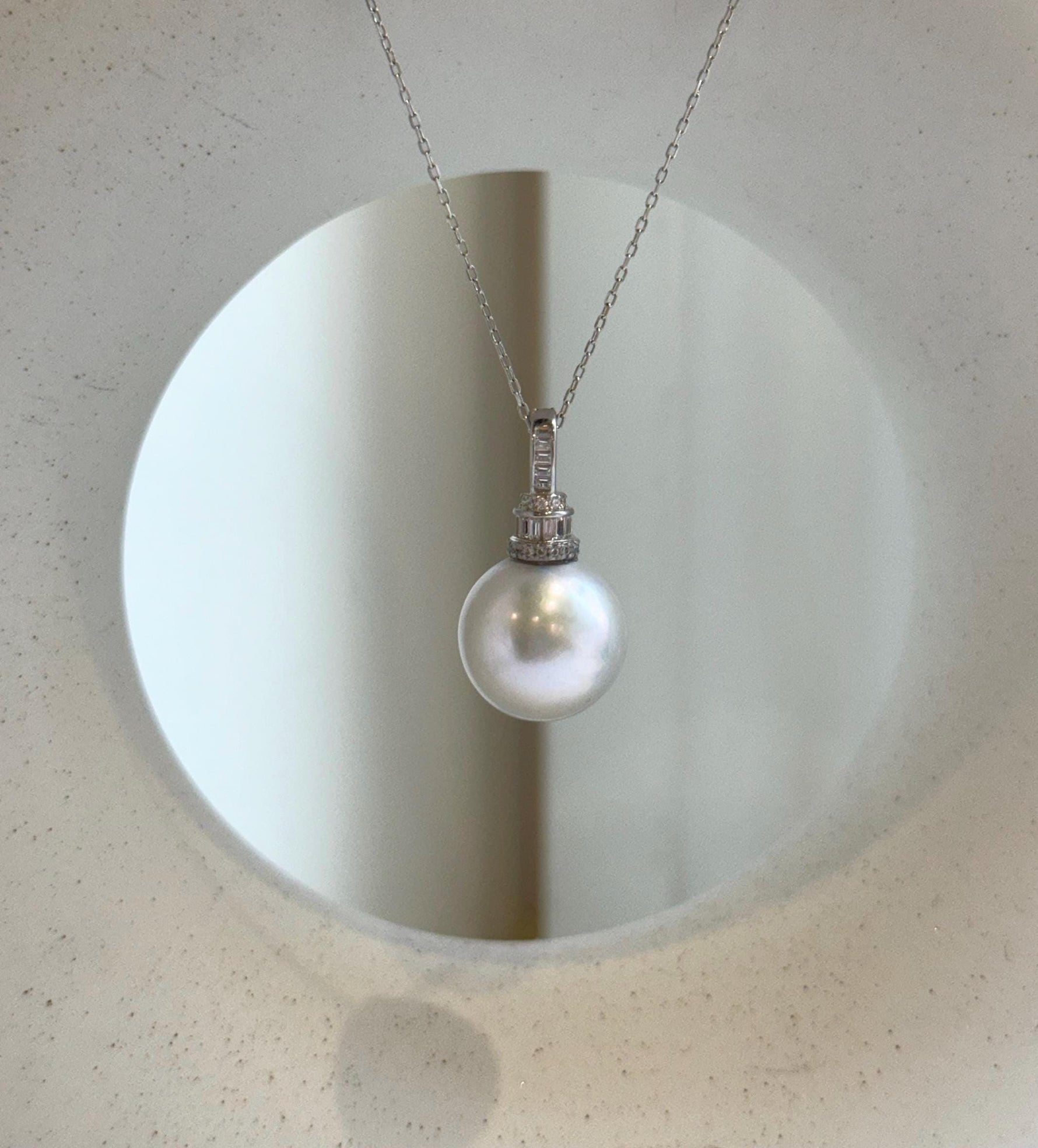 Elly’s 15mm Huge Edison Blue silver Pearl Pendant: Strong luster, 2.7cm, s925 silver minimalist pendant necklace set. gift for her
