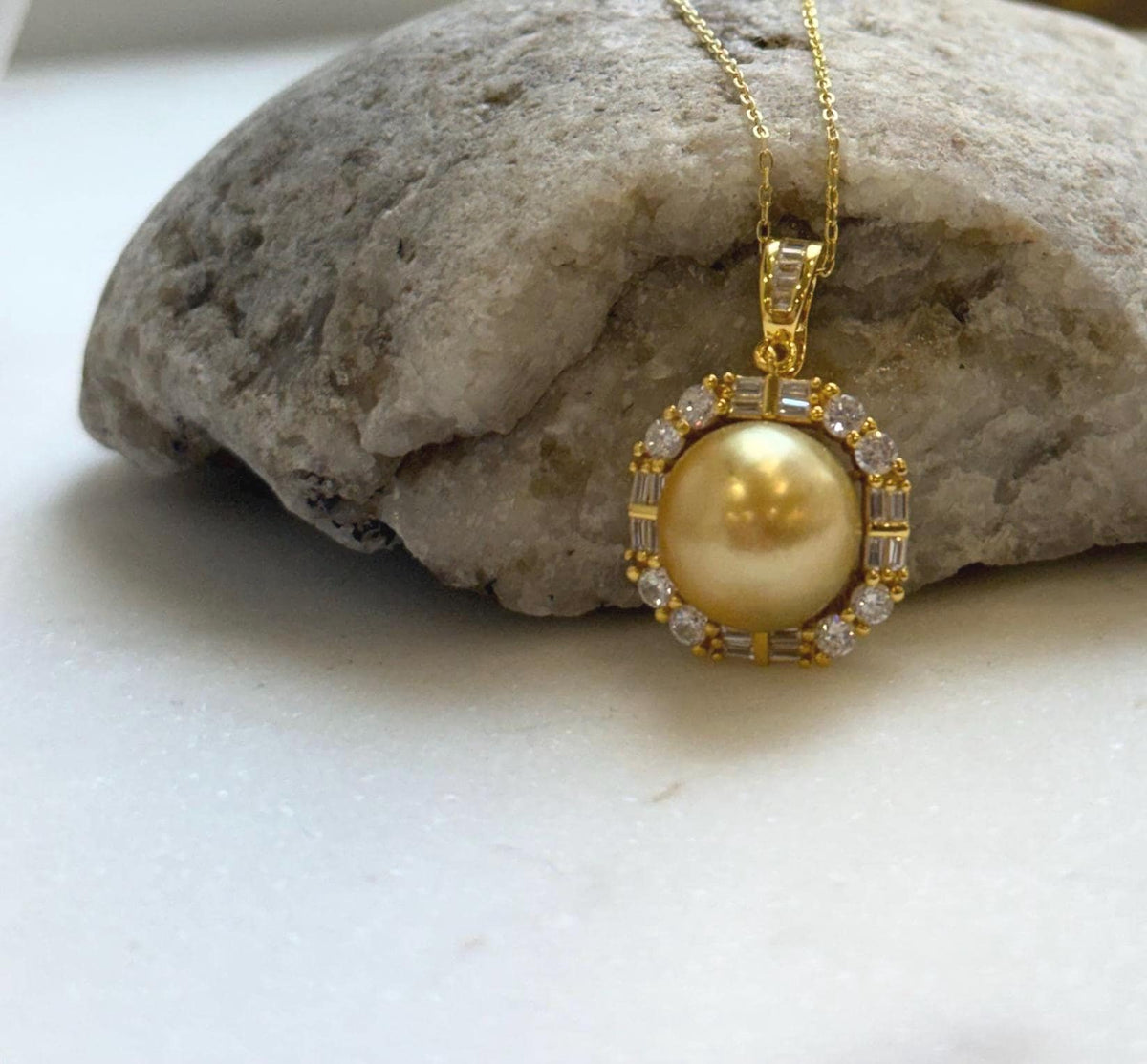 Elly’s 12mm South Sea deep Tea gold Ocean Pearl pendant: Extreme luster mirrored, 2.1cm high, S925 silver pendant chain set. gift for her