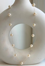 Elly’s Au750 18K Gold 14pcs, extreme luster Mirrored, Akoya Golden Ocean Pearls  vintage Satellite Necklace, 7.5-8mm, 17.7”. gift for her high quality pearls 18k real gold necklace