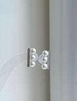 Elly’s 6pcs 6-6.2mm White Pearls Earrings: Extreme luster Mirrored, S925 silver earrings studs. Gift for her