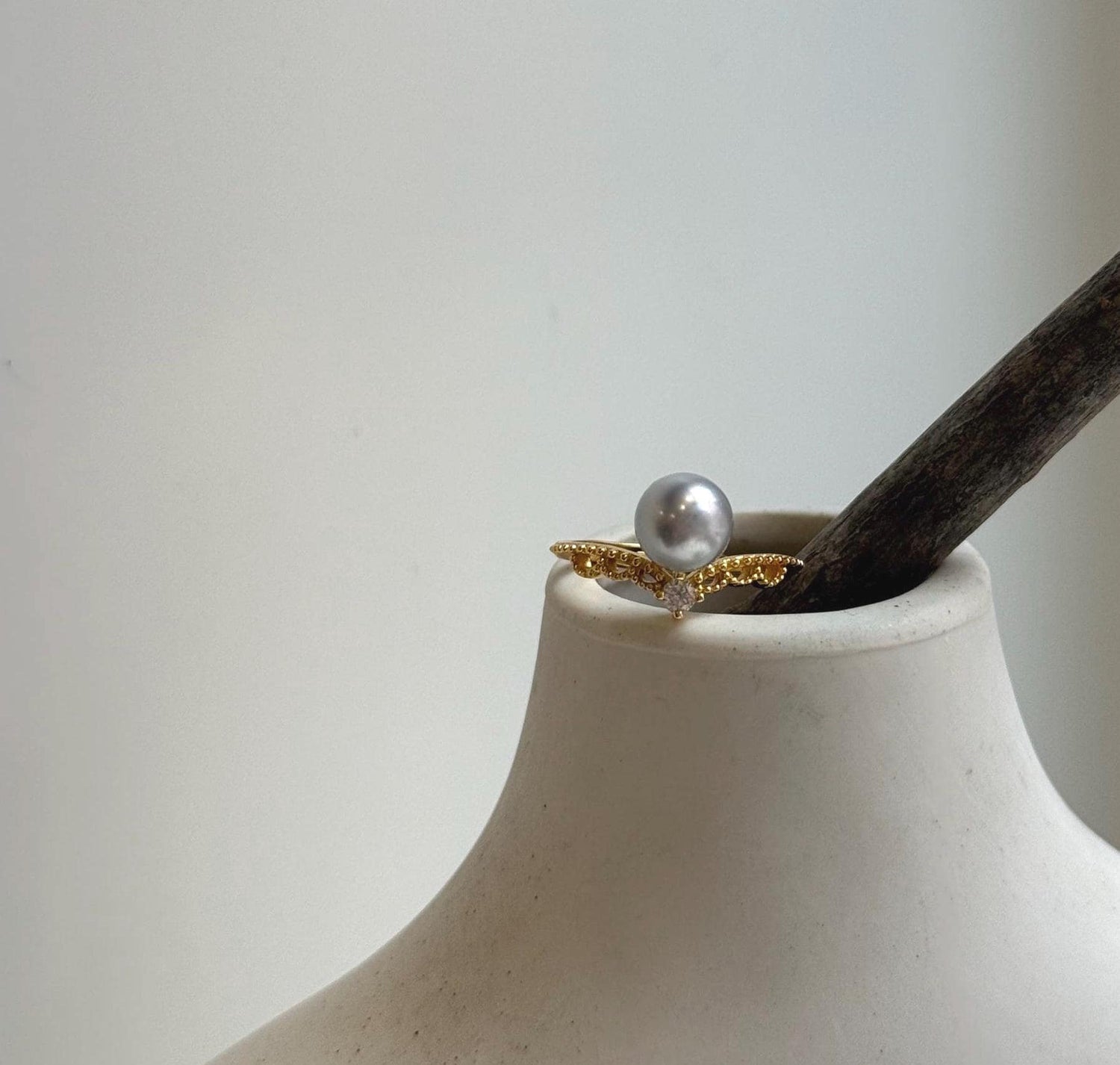 Elly’s 7.3mm Akoya blue silver ocean pearl Ring: Extreme luster mirrored, s925 silver adjustable ring. Pearl Jewelry Idea. gift for her birthday