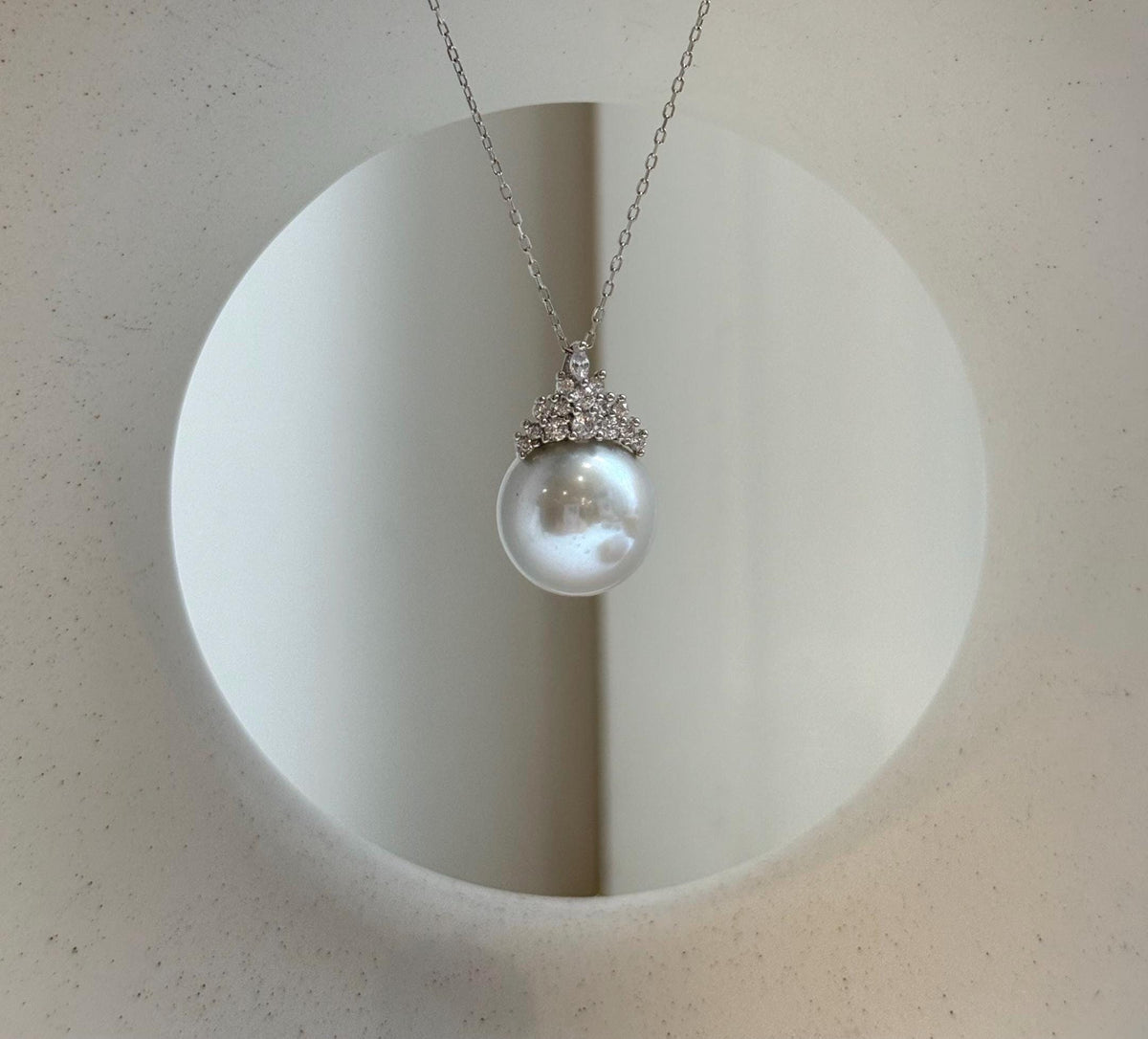 Elly’s 14.1mm Huge Edison Blue silver Pearl princess Pendant: Extreme luster, 2.2cm, s925 silver minimalist pendant necklace set. gift for her birthday anniversary daily office high quality huge pearl pendant