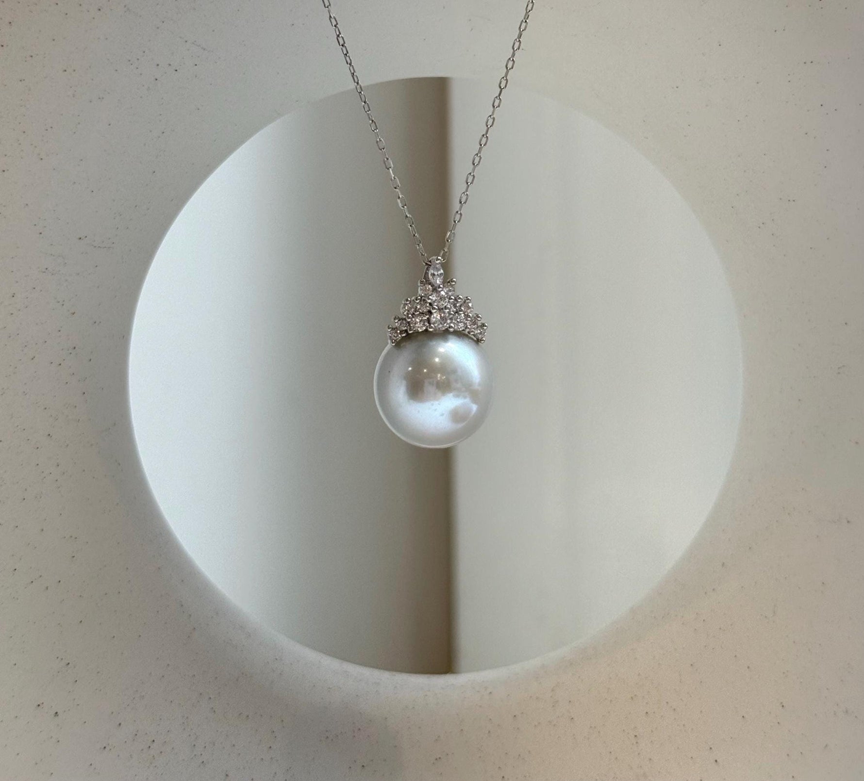Elly’s 14.1mm Huge Edison Blue silver Pearl princess Pendant: Extreme luster, 2.2cm, s925 silver minimalist pendant necklace set. gift for her birthday anniversary daily office high quality huge pearl pendant