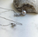 Elly’s 13.1mm Rose Edison Pearl pendant necklace set: Extreme luster mirrored, S925 silver Star Y-Lariat chain set. gift for her daily necklace