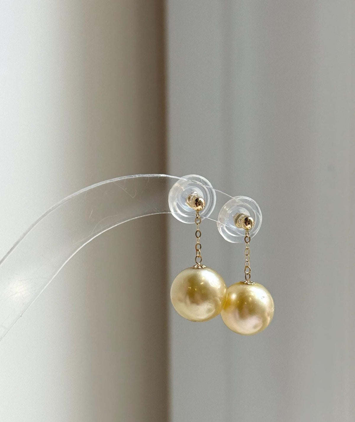 Elly’s Au750 18K gold South sea golden ocean pearls Earrings: Extreme luster mirrored, 11.1mm, 2.1cm,18k real gold earrings chandeliers. real gold pearls golden earrings high quality elegant gift for her statement
