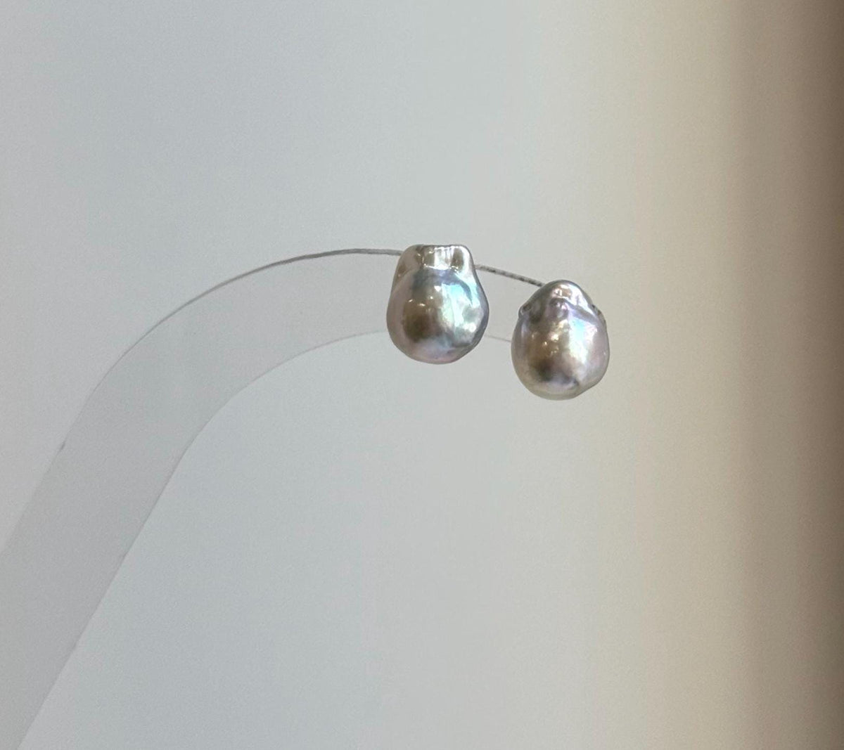 Elly’s 8.3x9.9mm Akoya ocean Tail pearls Earrings studs: Extreme luster mirrored, s925 silver earrings. Pearl jewelry idea. gift for her