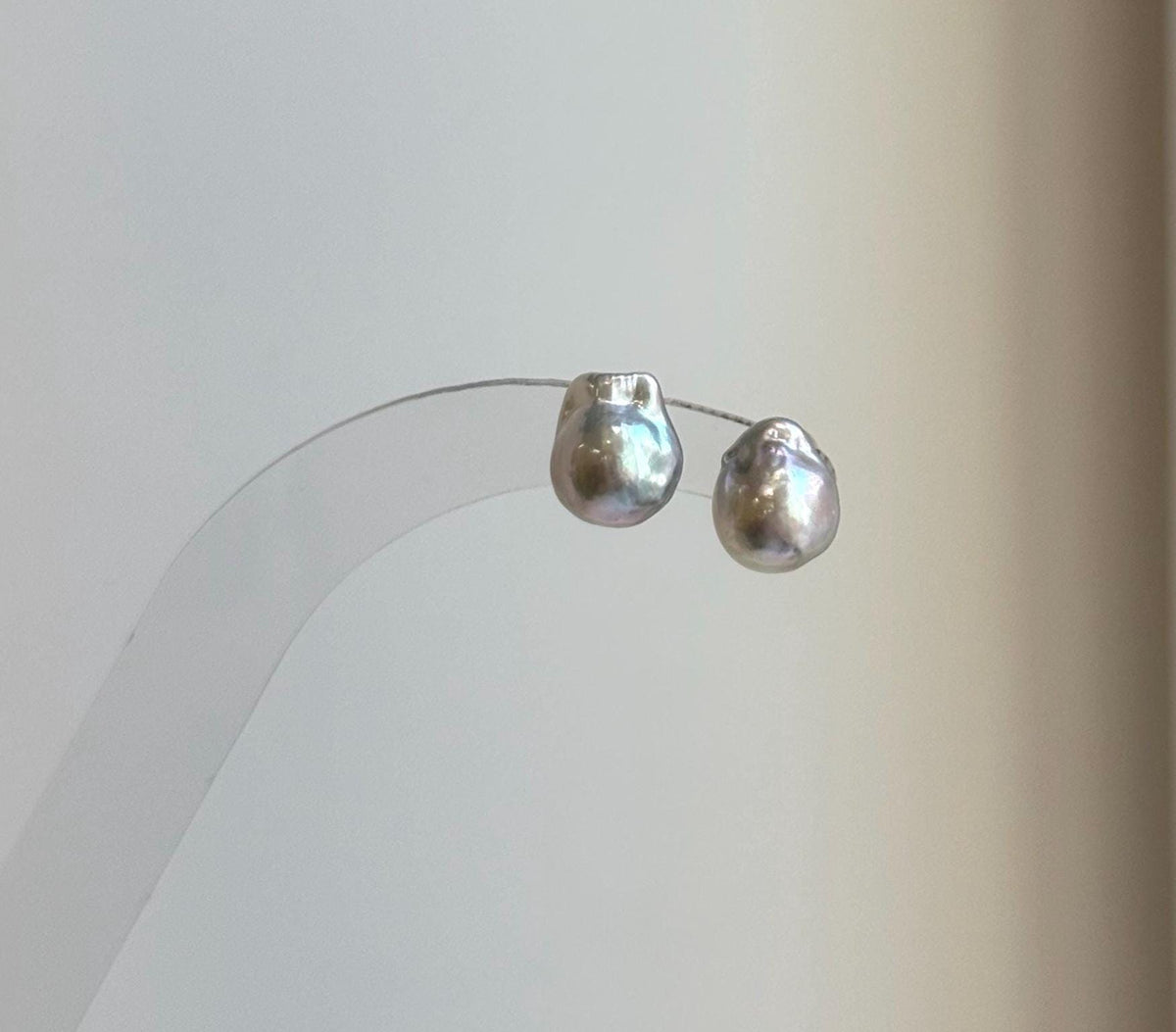 Elly’s 8.3x9.9mm Akoya ocean Tail pearls Earrings studs: Extreme luster mirrored, s925 silver earrings. Pearl jewelry idea. gift for her