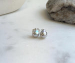 Elly’s 8.3x9.9mm Akoya ocean Tail pearls Earrings studs: Extreme luster mirrored, s925 silver earrings. Pearl jewelry idea. gift for her