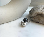 Elly’s Australian Ocean White Tahitian ocean Double pearls Ring: 9.2-10.2mm, Extreme luster mirrored, S925 Silver Adjustable Ring. gift for her