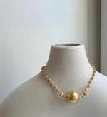 Elly’s 12.4mm South Sea Golden iridescent ocean pearl cool  Bracelet: Extreme luster mirrored. S925 silver chain. To 8.3”, high quality elegant golden pearl bracelet gift for her birthday holidays