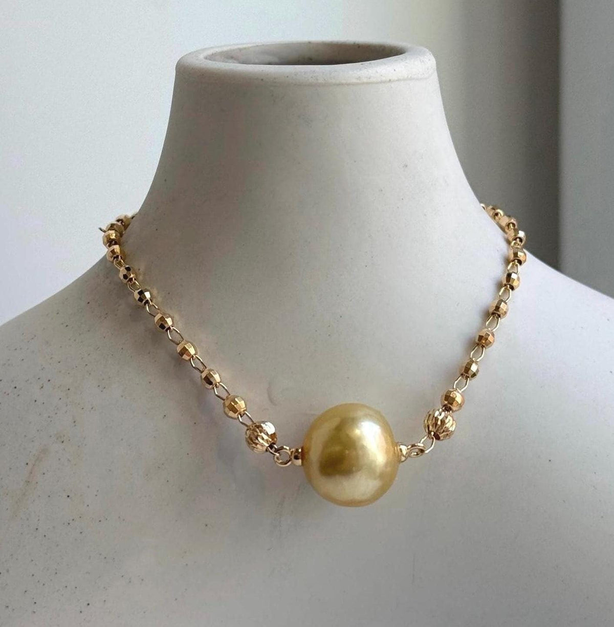Elly’s 12.4mm South Sea Golden iridescent ocean pearl cool  Bracelet: Extreme luster mirrored. S925 silver chain. To 8.3”, high quality elegant golden pearl bracelet gift for her birthday