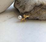 Elly’s 5.6mm Akoya ivory ocean Pearl Dog pendant: Extreme luster mirrored, 1.2x1.7cm, S925 silver chain pendant set. gift for her daily office wear