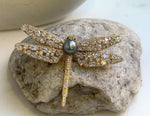 Elly’s Tahitian platinum Ocean Pearl dragonfly Brooch pendant 2in1: Extreme luster mirrored, 9.3mm, 7x5cm, gift for her