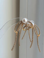 Elly’s 7.6mm white pearls butterfly bow earrings: Extreme luster mirrored, 3x5cm, S925 silver studs copper earrings. Pearl jewelry.