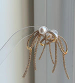 Elly’s 7.6mm white pearls butterfly bow earrings: Extreme luster mirrored, 3x5cm, S925 silver studs copper earrings. Pearl jewelry. gift for her