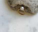 Elly’s 8.1mm Akoya ivory ocean pearl Ring: Extreme luster mirrored, s925 silver adjustable ring. Pearl Jewelry Idea. gift for her