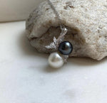 Elly’s Australian ocean Tahitian pearl Pendant: Extreme luster mirrored, 10-11.1mm, 2.7cm high, s925 silver floral pendant.