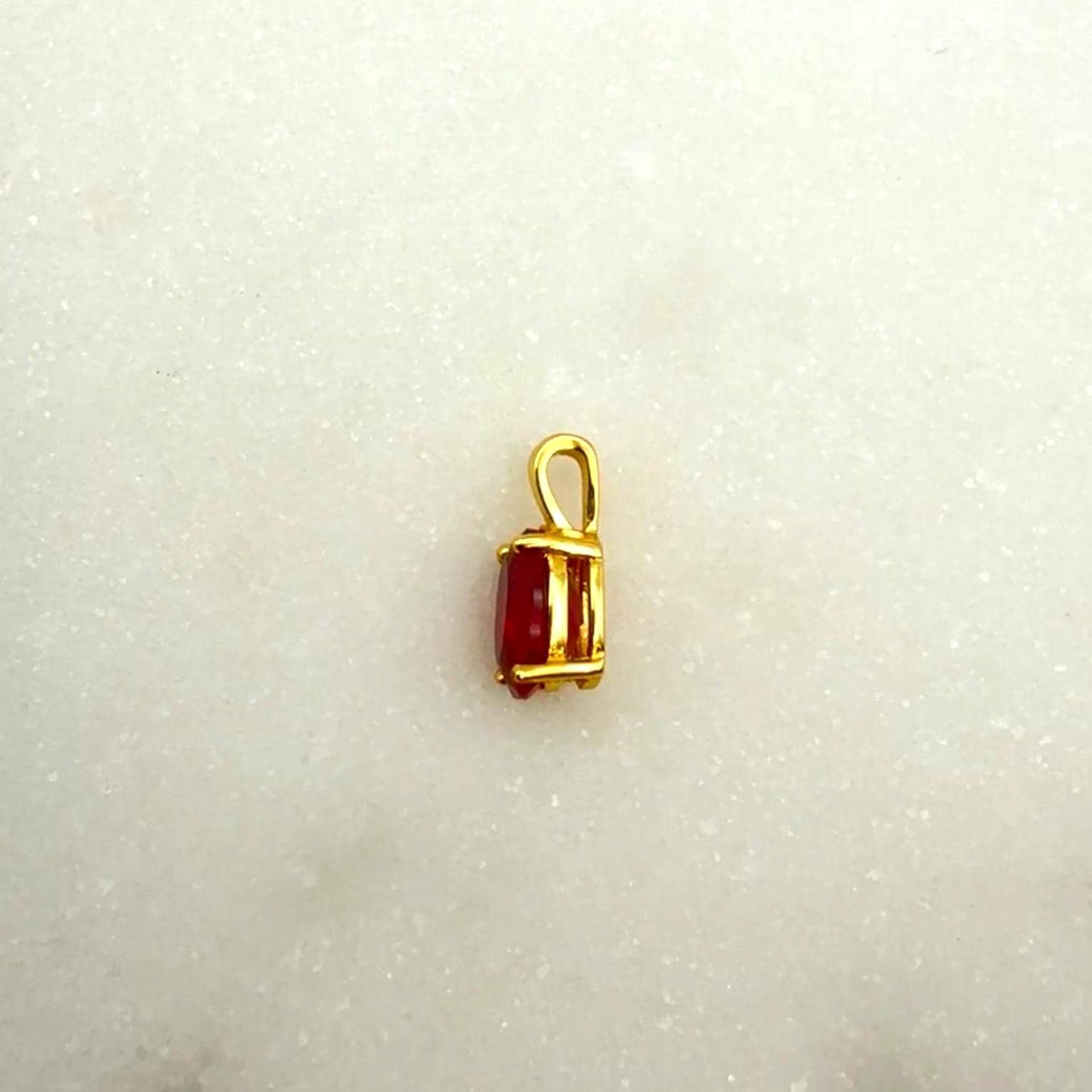 Pigeon Blood Pear Cut Ruby Necklace, 1.0ct/5*7mm Teardrop Lab Ruby Pendant, Solid Sterling Silver Jewelry