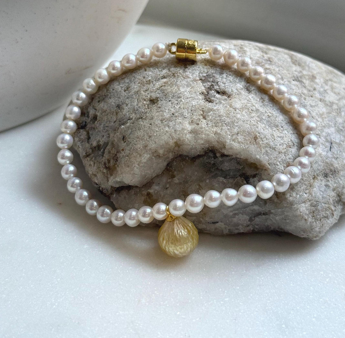Elly’s Set 10.8mmSouth sea carved golden ocean Freshwater white pearls necklace:Extreme luster, 7.5”, S925 silver bracelet.
