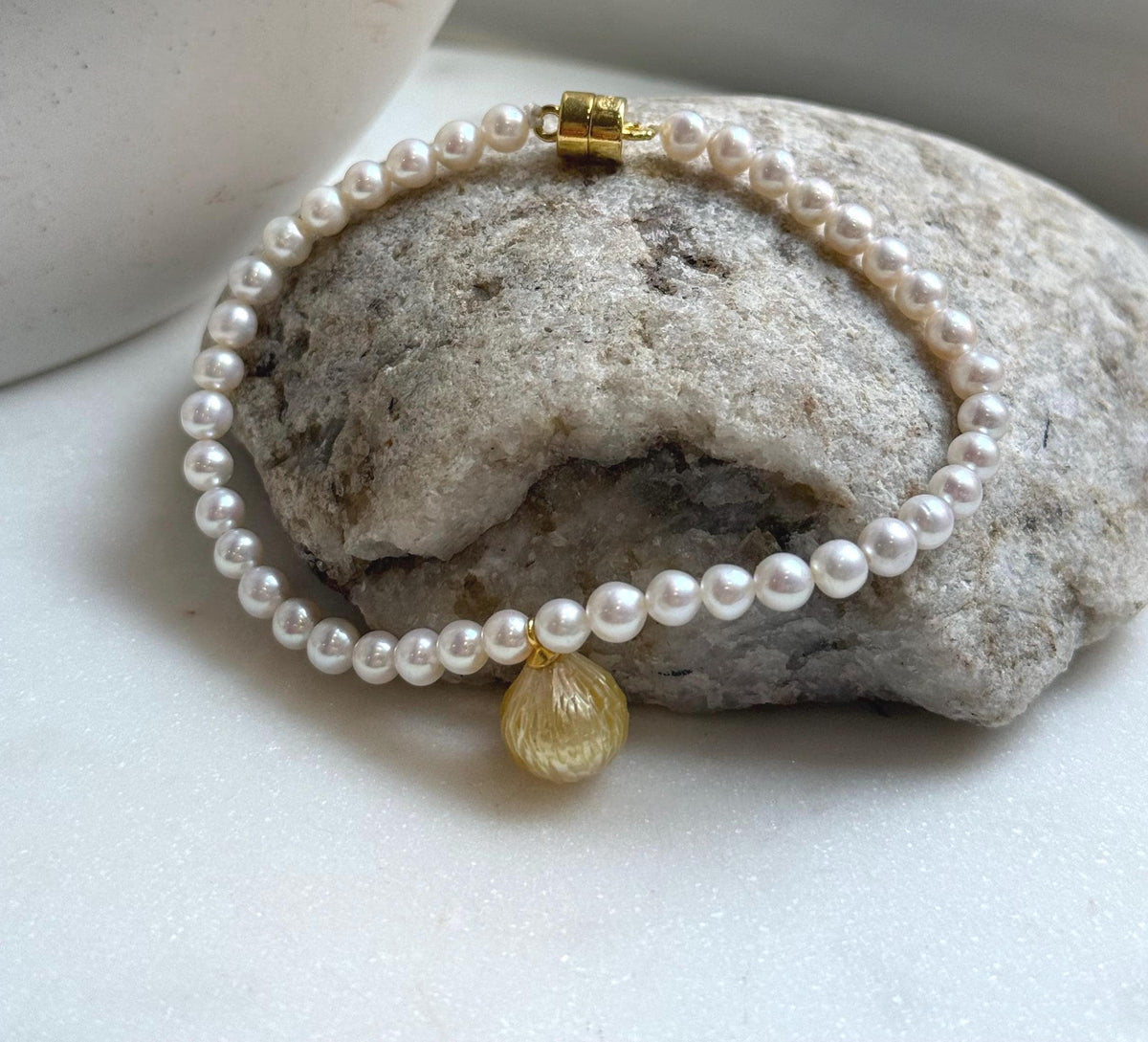 Elly’s Set 10.8mmSouth sea carved golden ocean Freshwater white pearls necklace:Extreme luster, 7.5”, S925 silver bracelet. daily office pearl bracelet