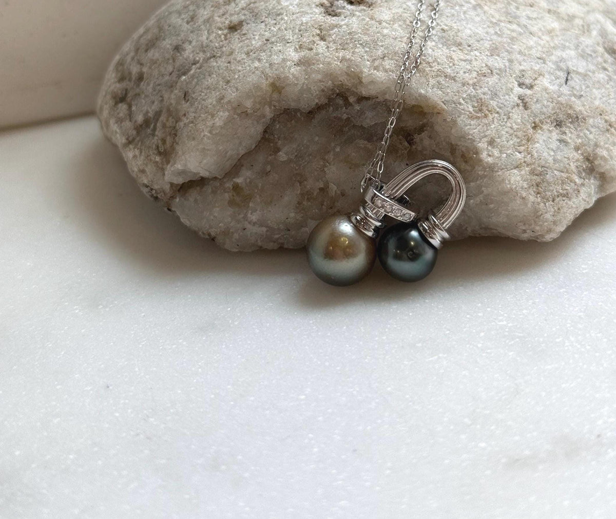 Elly’s 8.7-10.1mm Genius Tahitian platinum olive ocean pearls Pendant: Extreme luster mirrored, 1.6cm high, s925 silver minimalist pendant. gift for her birthday