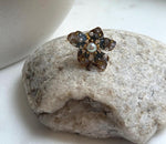Elly’s Akoya blue silver Ocean Pearl Floral Brooch Pendant 2in1: Extreme luster mirrored, 5mm, gift for her holiday