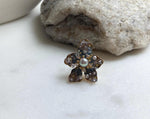 Elly’s Akoya blue silver Ocean Pearl Floral Brooch Pendant 2in1: Extreme luster mirrored, 5mm, gift for her