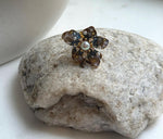 Elly’s Akoya blue silver Ocean Pearl Floral Brooch Pendant 2in1: Extreme luster mirrored, 5mm, gift for her