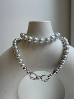 Elly’s 49pcs 7.4-8.4mm Akoya natural blue silver ocean pearls necklace strand, extreme luster mirrored, 18.5” knotted, S925 silver necklace. high quality Akoya pearls necklace strand for her