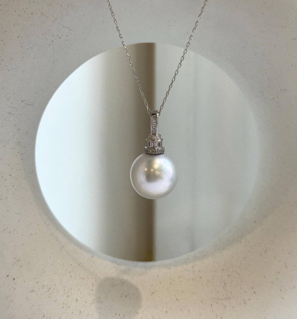 Elly’s 15mm Huge Edison Blue silver Pearl Pendant: Strong luster, 2.7cm, s925 silver minimalist pendant necklace set. gift for her
