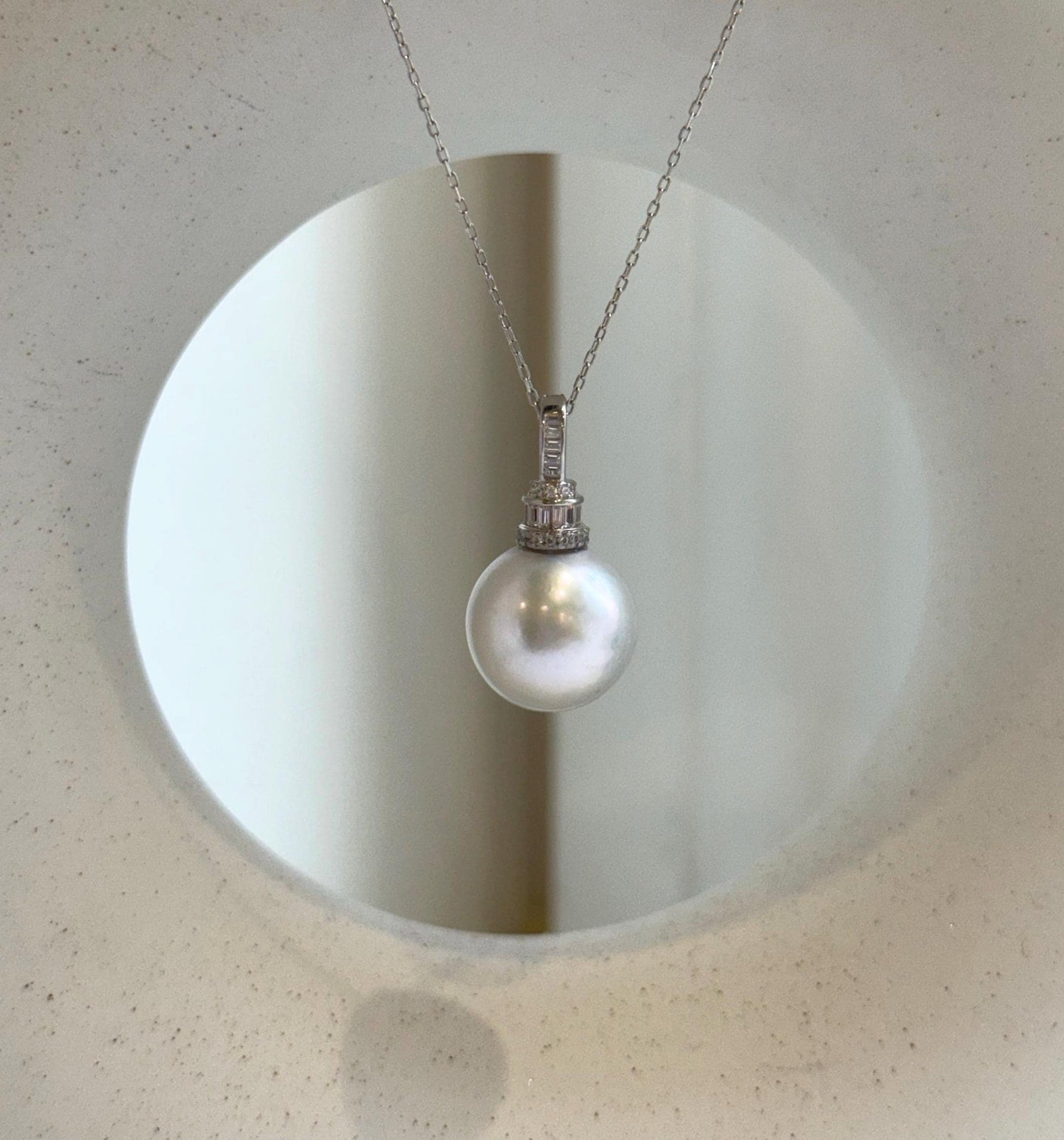 Elly’s 15mm Huge Edison Blue silver Pearl Pendant: Strong luster, 2.7cm, s925 silver minimalist pendant necklace set. gift for her