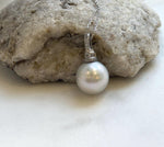 Elly’s 15mm Huge Edison Blue silver Pearl Pendant: Strong luster, 2.7cm, s925 silver minimalist pendant necklace set. gift for her birthday