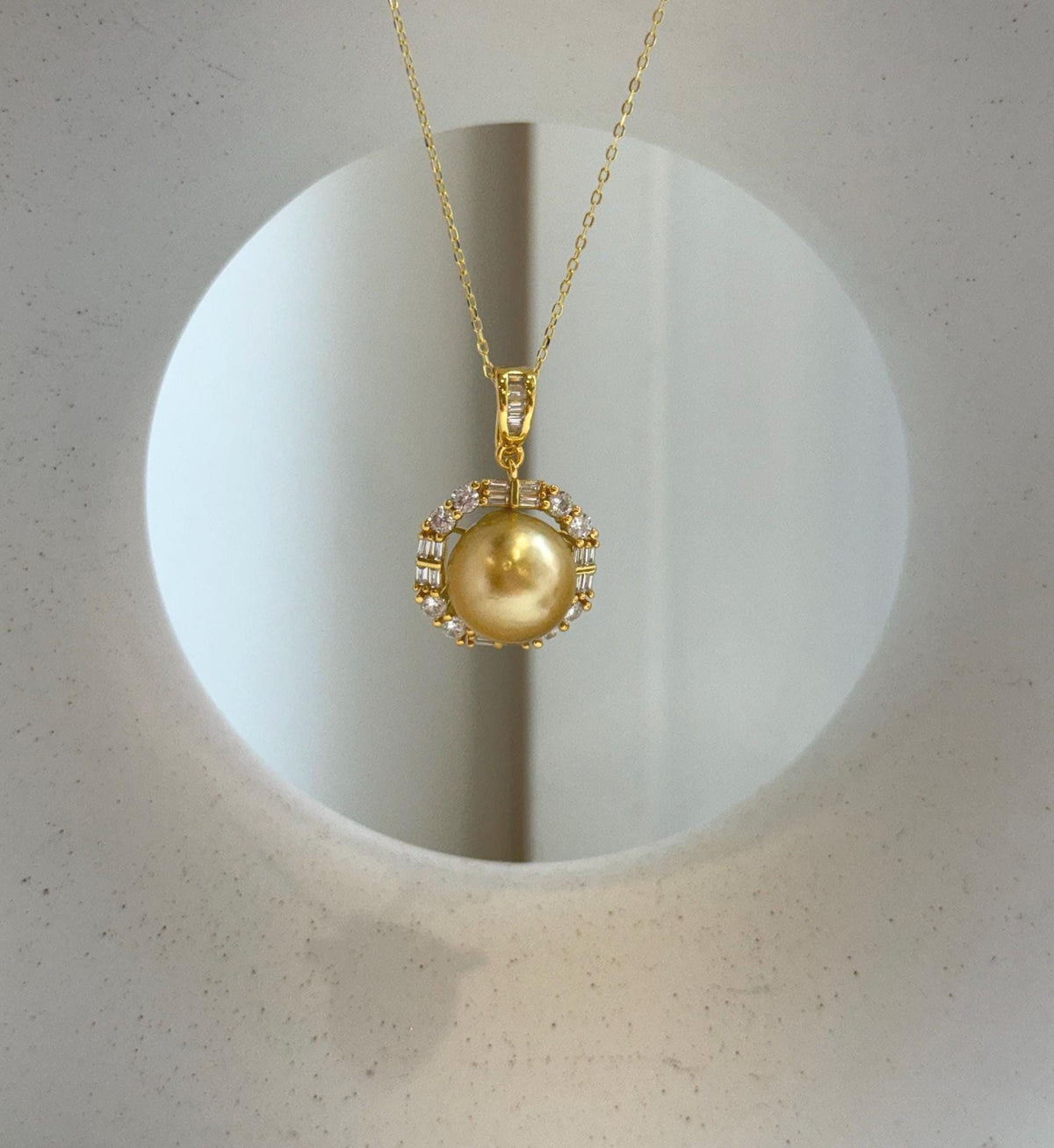 Elly’s 12mm South Sea deep Tea gold Ocean Pearl pendant: Extreme luster mirrored, 2.1cm high, S925 silver pendant chain set. gift for her anniversary