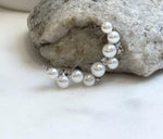 Elly’s 9pcs white pearls Moon Star brooch: Extreme strong luster mirrored, 2.5x3.6cm. gift for her birthday