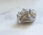 Elly’s 9pcs white pearls Moon Star brooch: Extreme strong luster mirrored, 2.5x3.6cm. gift for her anniversary